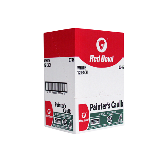 Red Devil 0746 Acrylic Latex Painter's Caulk 10oz. White 12 Pak