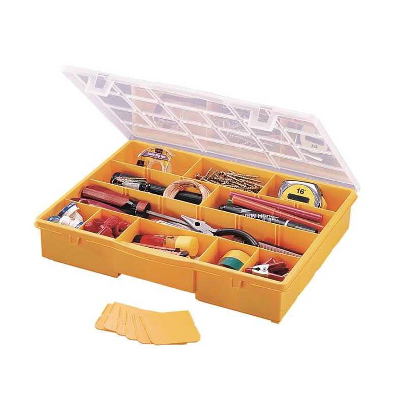 plastic storage container with removable dividers