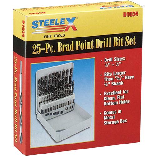 Steelex D1034 Deluxe Brad Point Set