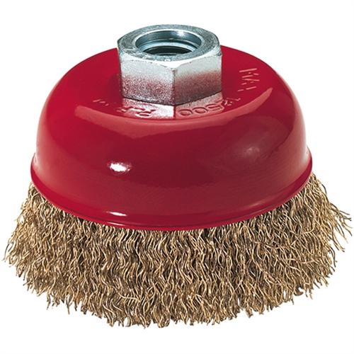 Steelex Plus D2293 Brass Wire Cup Brush 5" Metric