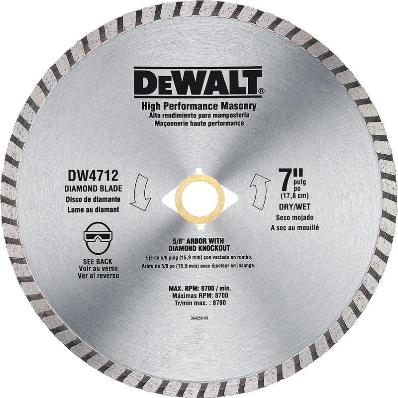 DeWalt DW4712B Continuous Rim Diamond Blade 7 4 Pak