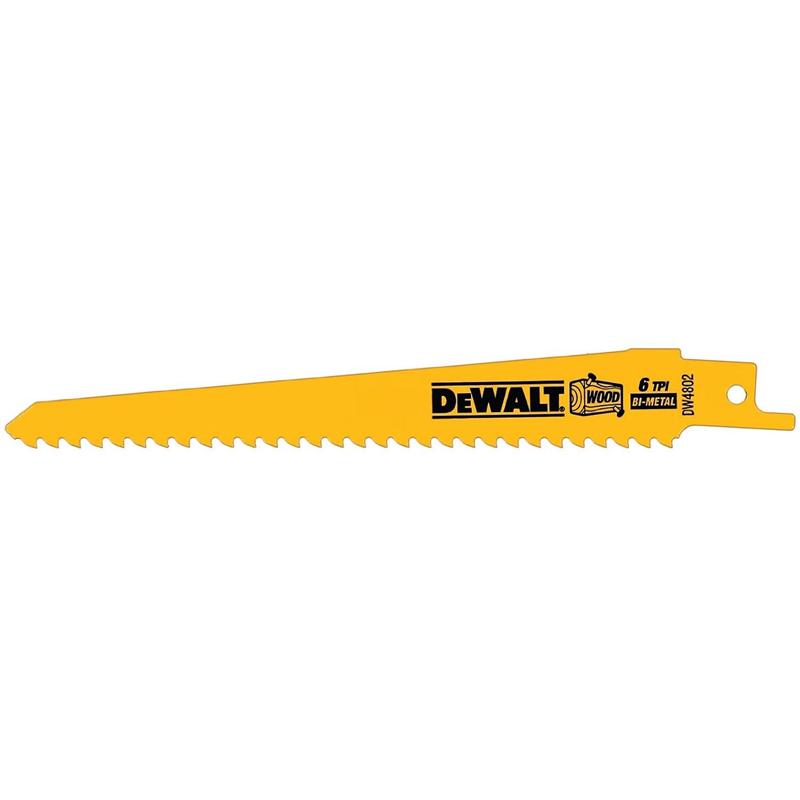 DeWalt DW4851 Reciprocating Saw Blade Drywall Cutting 6" 6 TPI