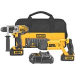 DeWalt DCK292L2 Hammerdrill / Recip Saw Combo Kit
